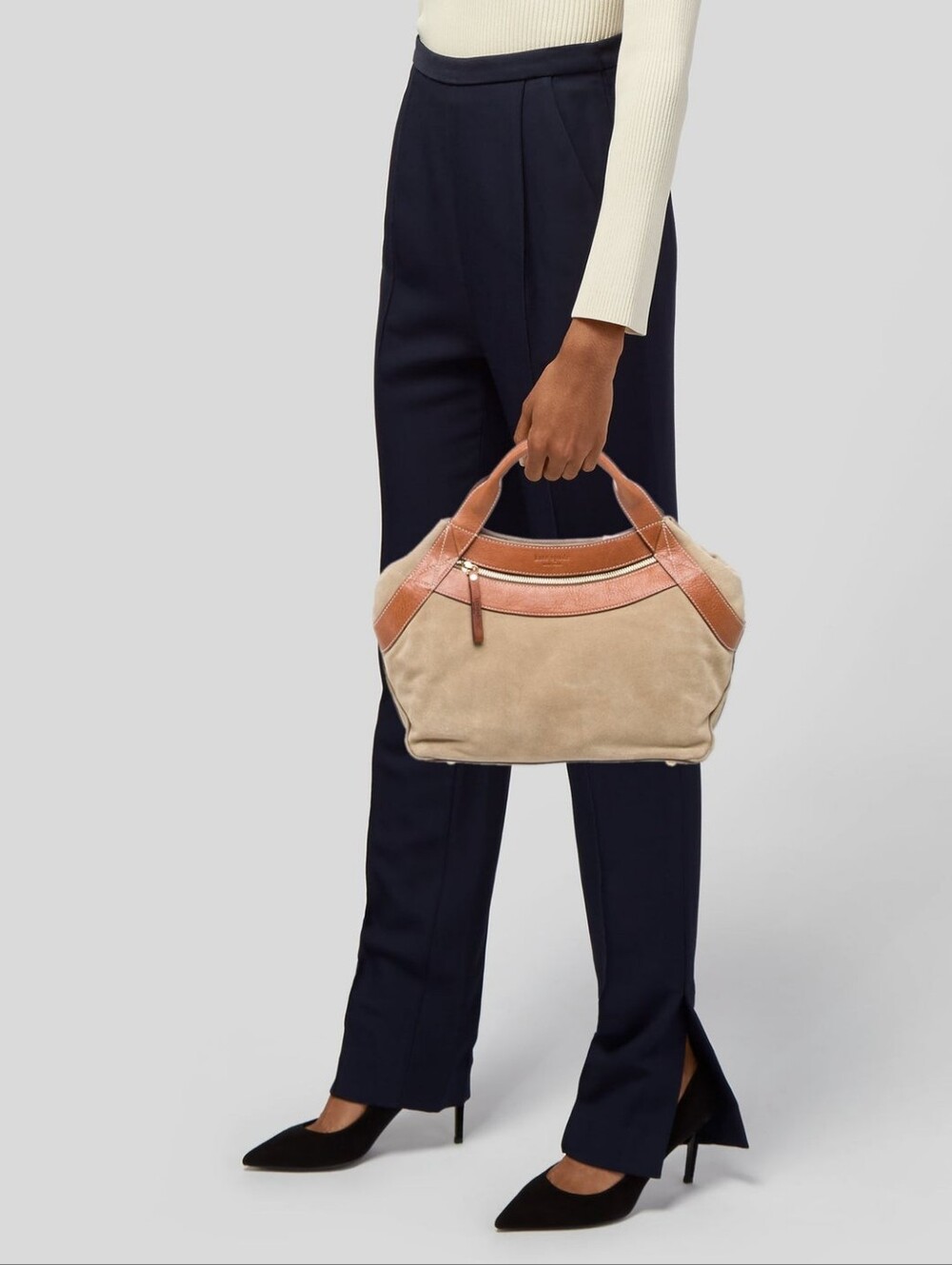 Kate Spade Tan Suede Top Handle Bag NWOT - Picture 2 of 10
